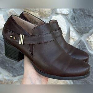 Soul By Naturalizer Chaylee Brown Ankle Boots Size 7.5 WIDE Basic Closet Staple